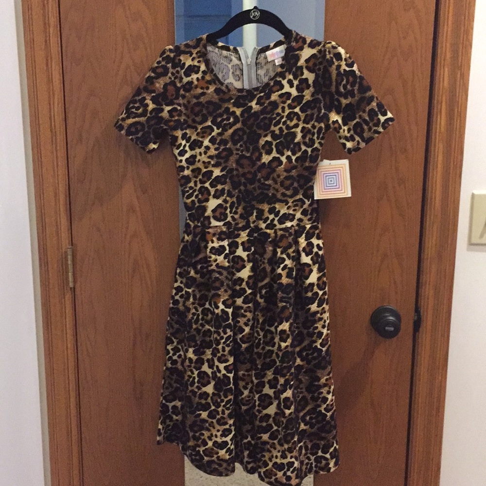 Leopard print Lularoe Amelia dress